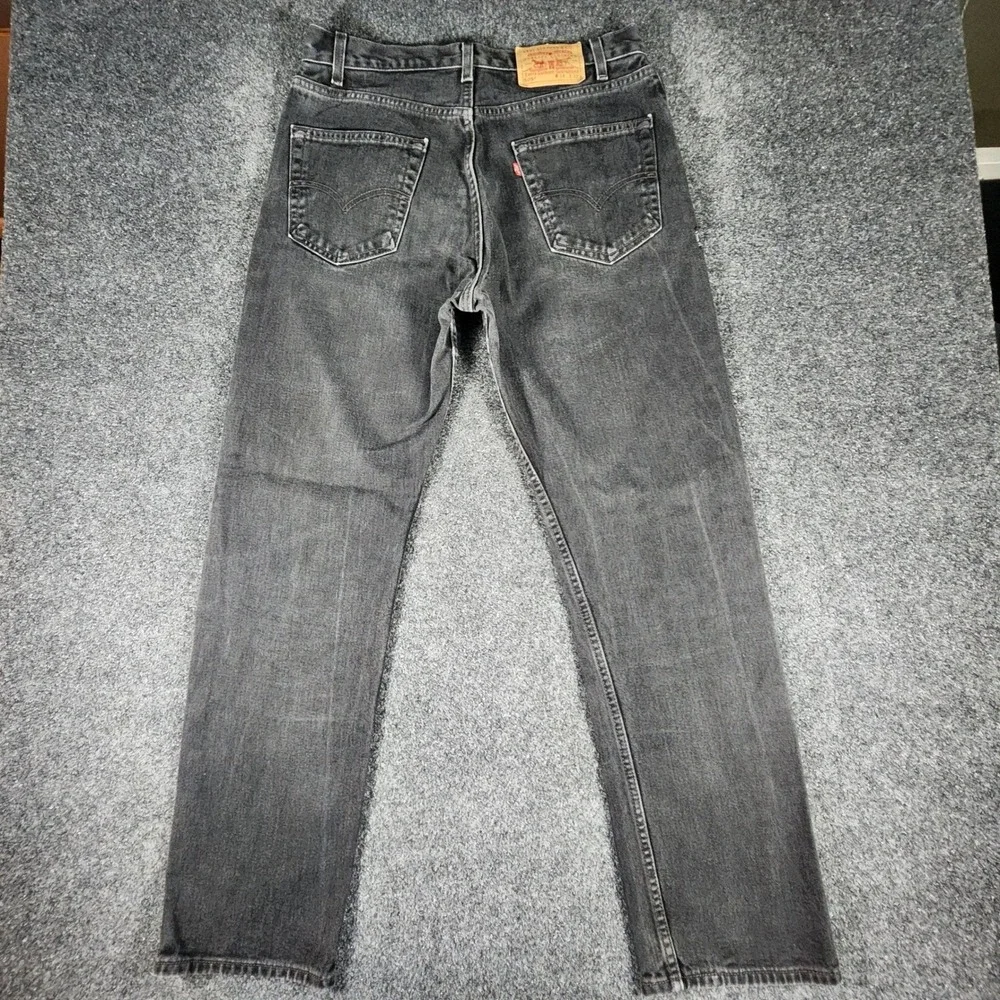 Vintage Levis 505 Mens 34x32 Faded Black Regular Fit Straight Leg Jeans USA Made